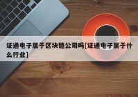 证通电子属于区块链公司吗[证通电子属于什么行业]